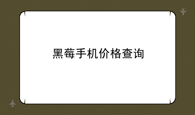 黑莓手机价格查询
