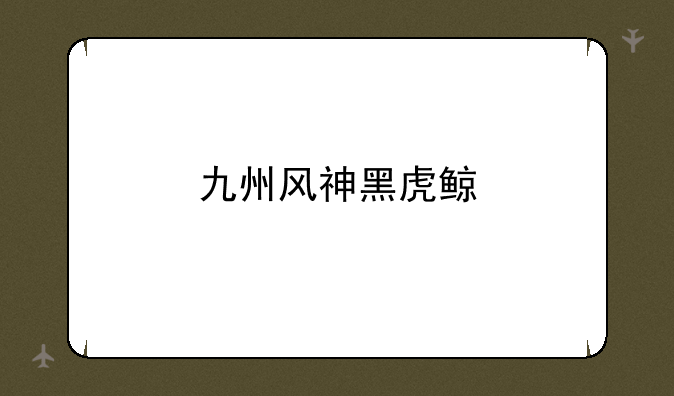 九州风神黑虎鲸