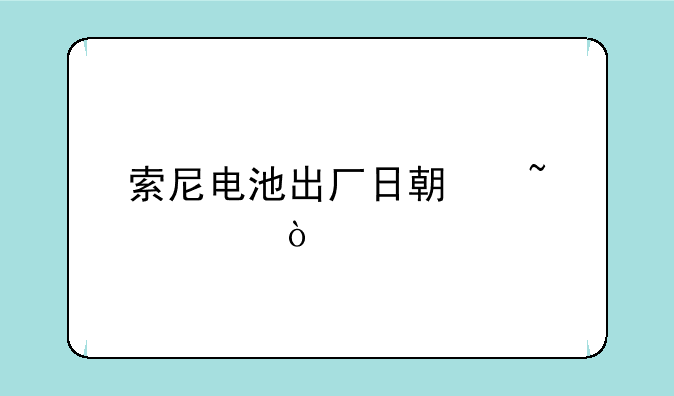 索尼电池出厂日期查询？