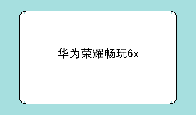 华为荣耀畅玩6x