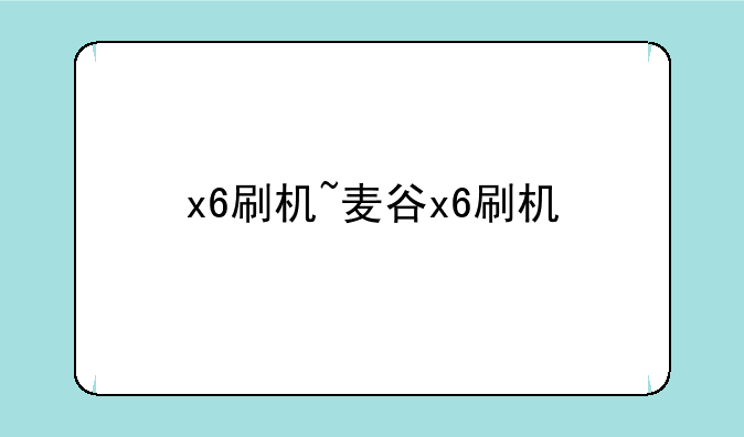 x6刷机~麦谷x6刷机